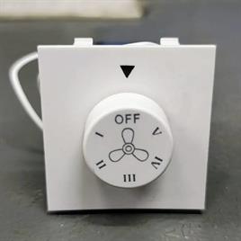 White Single Module Fan Regulator