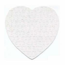 White Heart Shape Paper Puzzle