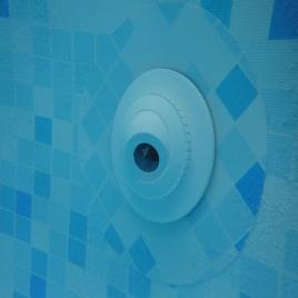 White Plastic Swimming Pool Wall Inlet, 6 Inch