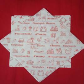 White Printed Wada Pav Wrapping Paper, Below 80 GSM, 2kg Bundle