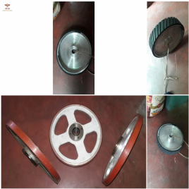 Trolley Aluminium Silicone Rubber Wheel (White)