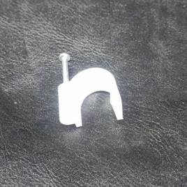 White PVC Cable Clip (5mm)