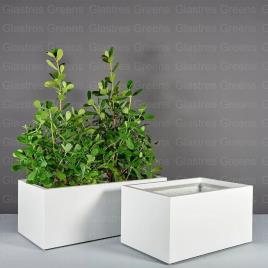 White Rectangular FRP Planter