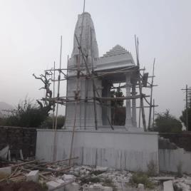 Antique White Marble Murti Temple