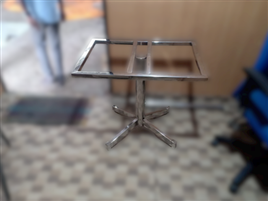 White Stainless Steel Tea Table 3'x2'x30''