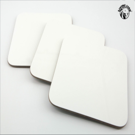 White Square Wooden MDF Sublimation Coaster