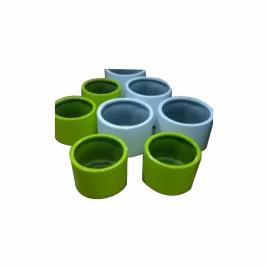 White, Green FRP Round Planters, Garden