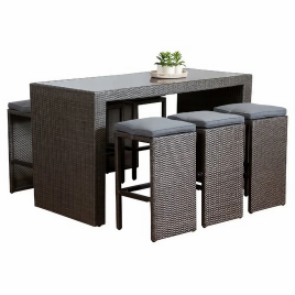 Wicker Garden Bar Set