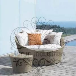 Wicker Day Bed Sun Lounger Furniture