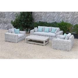 Wicker Wood Sofa Set