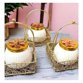 Wire Mesh Storage Basket With Jar, Hotel/Restaurant Use