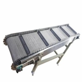 WIRE MESH WITH SLAT BELT CONVEYOR