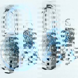 50mm 6 Lever Padlock, Silver Chrome Finish