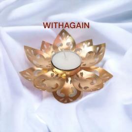 Golden Jaali Decorative Tealight Holder