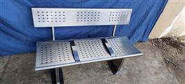 3 Seater Stainless Steel Waiting Bench (No Arms)