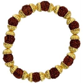 Brown Wood Rudraksha Bracelet