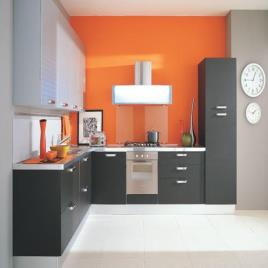 Wood L-Shape Kitchen