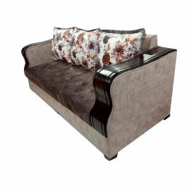 Brown Velvet Three Seater Couch