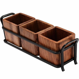 15x12x10cm Wooden Cutlery Holder