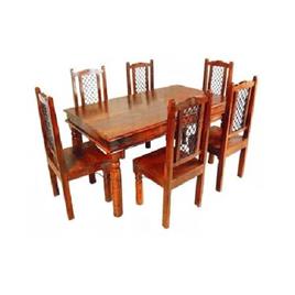 Sheesham Wood 6 Seater Dining Table Set