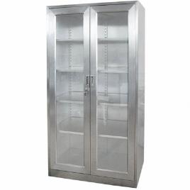 Polished Wooden Medical Cabinet