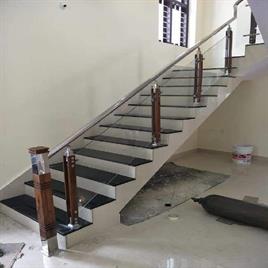 Wood and Glass Column