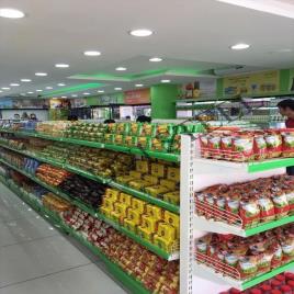 Supermarket Center Wooden Rack