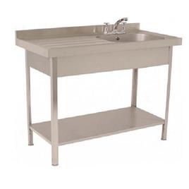 Stainless Steel Work Table with Single Sink