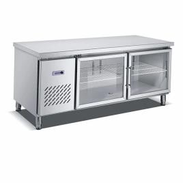Worktable Refrigerator with 2 Glass Doors