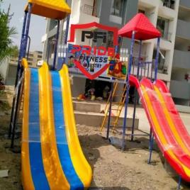 Yellow Blue Fiberglass School Play Station