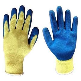 Yellow/Blue Latex Coated Gloves