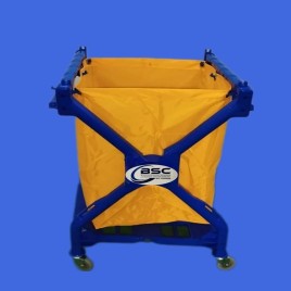Yellow Hospital Laundry Cart