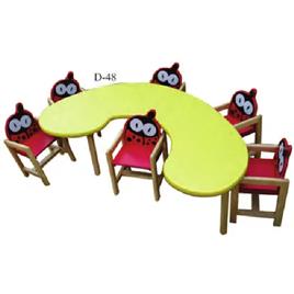 Rubber Wood Bean Shape Table