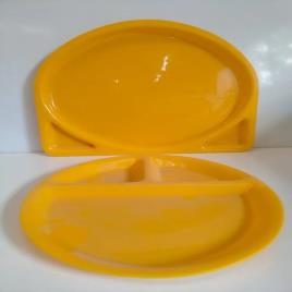 Yellow Round Acrylic Dosa Plate (12-14")