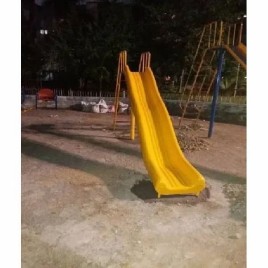 FRP Yellow Single Playground Slide