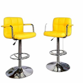YELLOW Stainless Steel Rotating Bar Stool