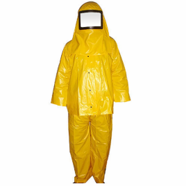 Unisex Yellow PVC Chemical Suit