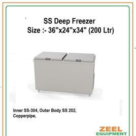 ZEEL 200L Stainless Steel Deep Freezer