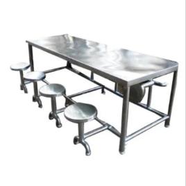 Zeel Silver Stainless Steel Dining Table