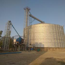 Zincalume Steel Flat Bottom Grain Silo, 1000-10000 Mt