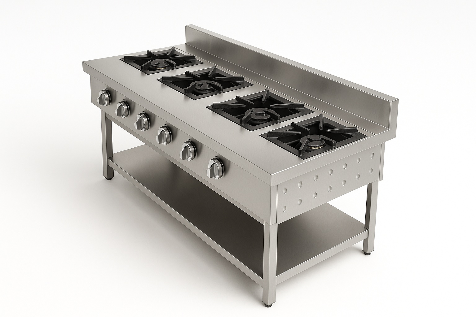 Commercial Five Burner Gas Range
