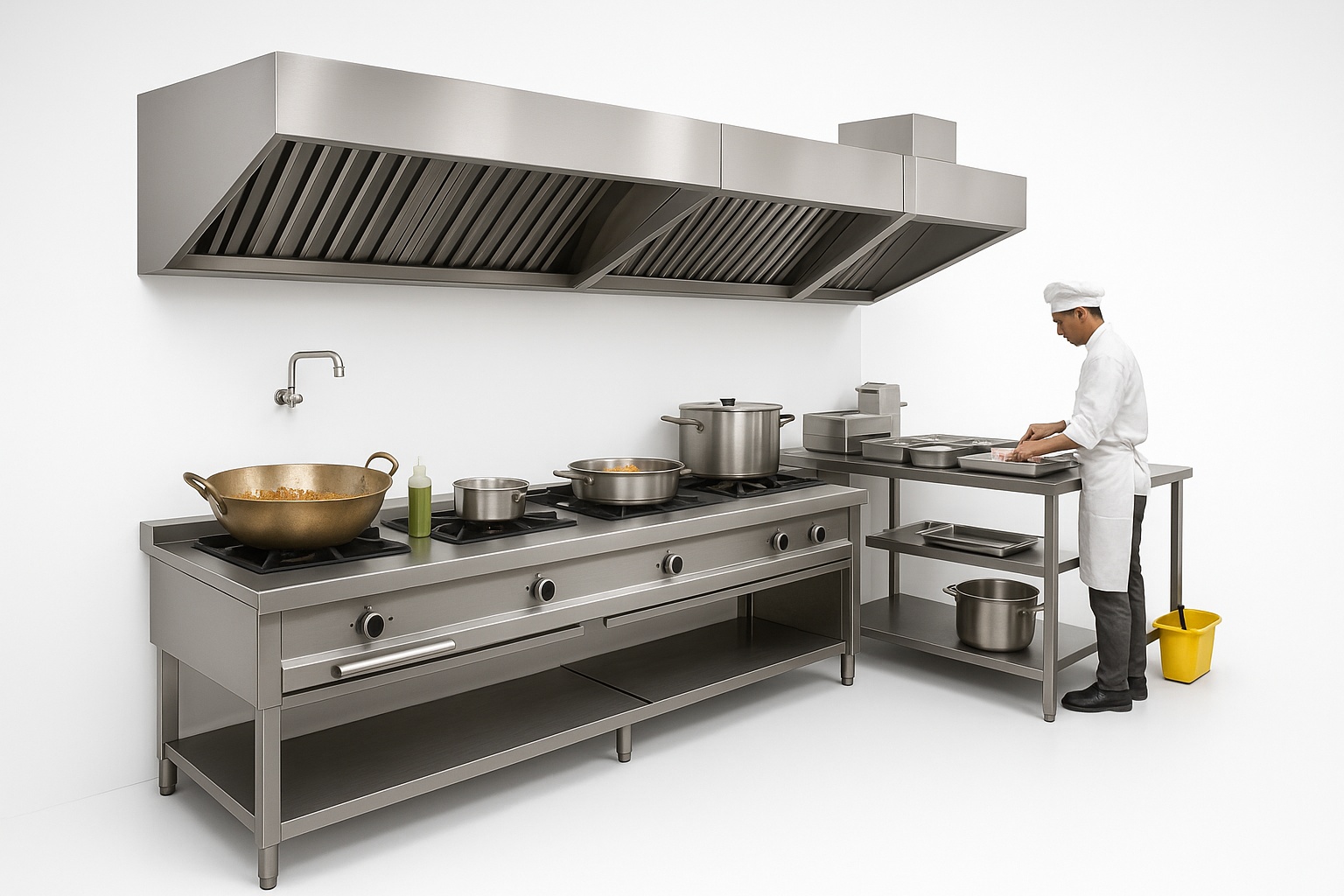 Hotel Kitchen Equipment Setup