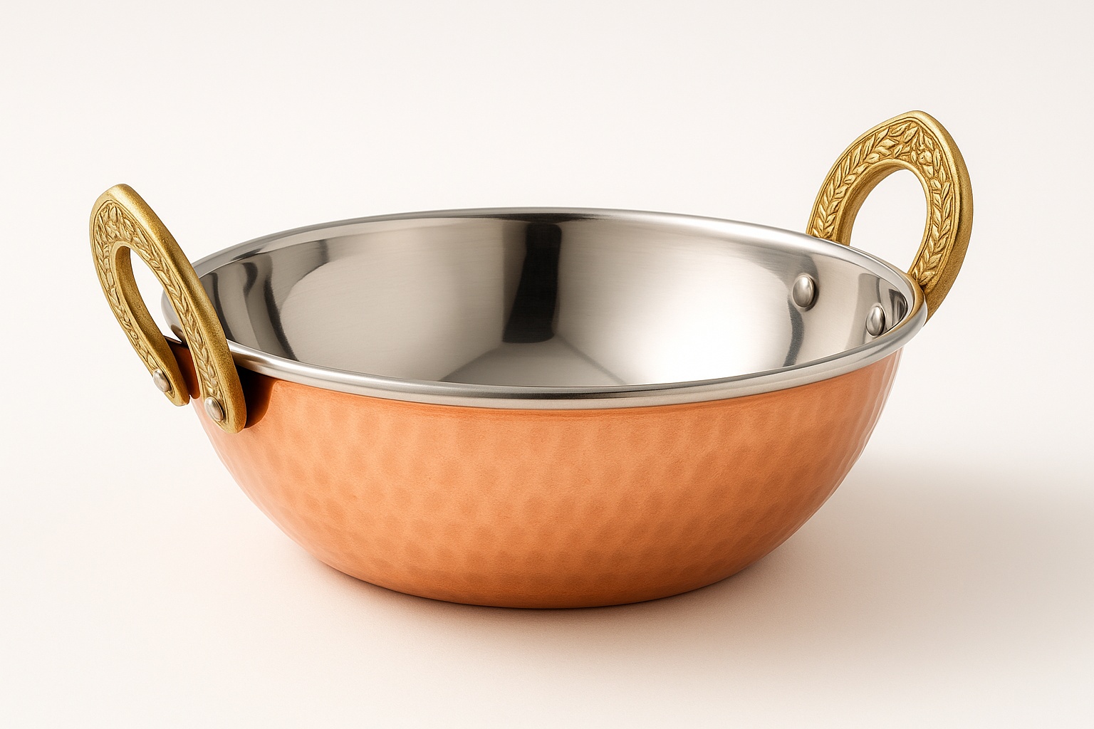 Steel Copper Serving Kadai