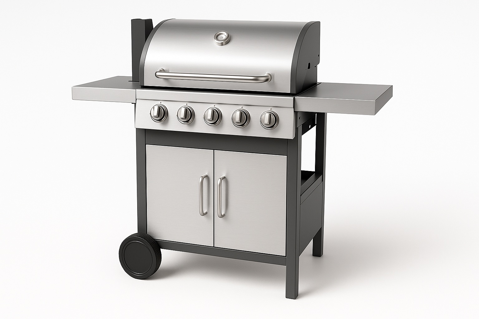 Gas SS Barbeque Cart, Hotel Use, 2 Burner