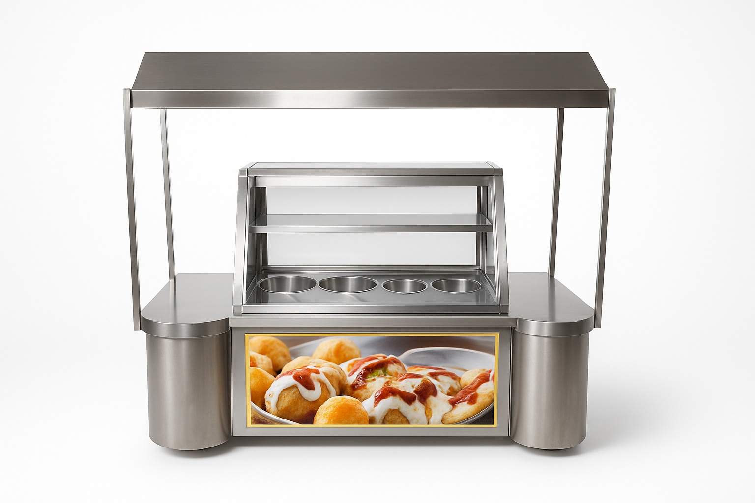 Grey Stainless Steel Bhalla Papri Station