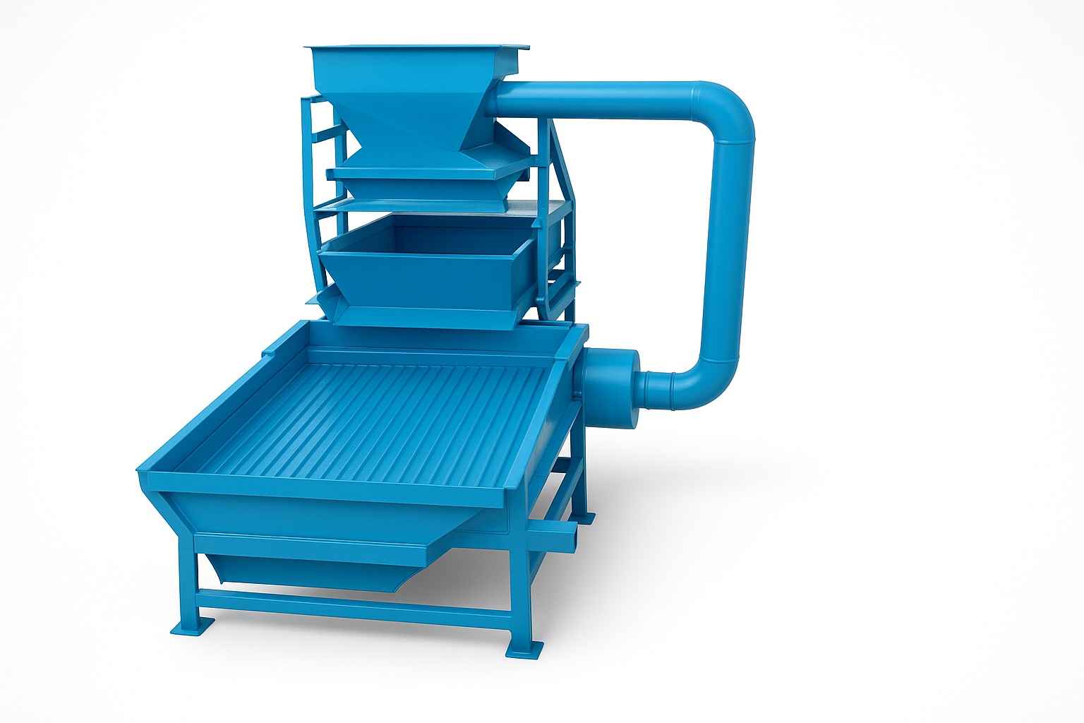 Mild Steel Commercial Grains Cleaning Machine 1460x1000mm