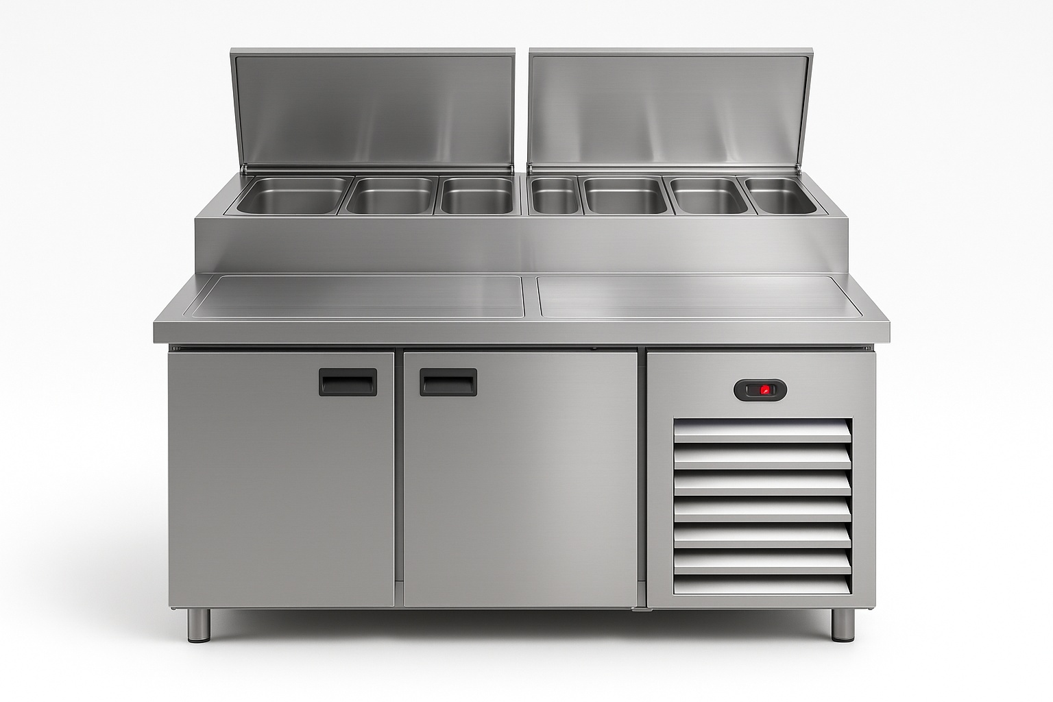 Metal Pizza Preparation Counter for Catering