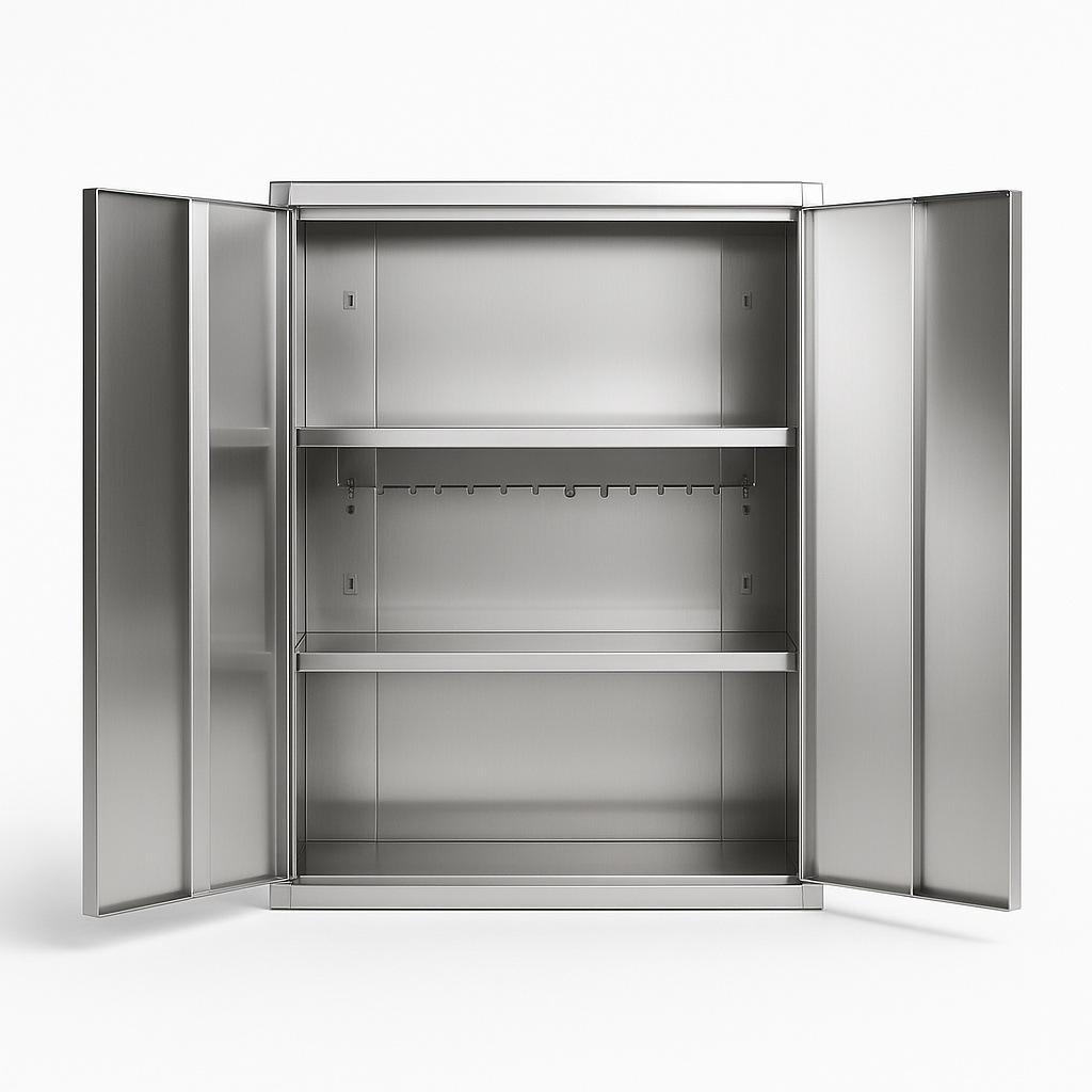 Mirror Matt Stainless Steel Industrial Cabinet