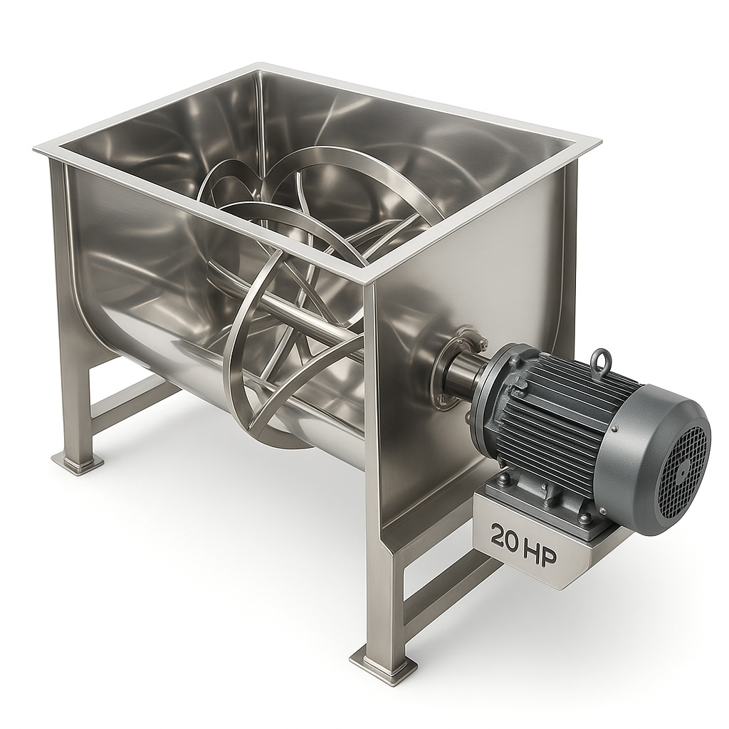 20 HP Horizontal Ribbon Blender