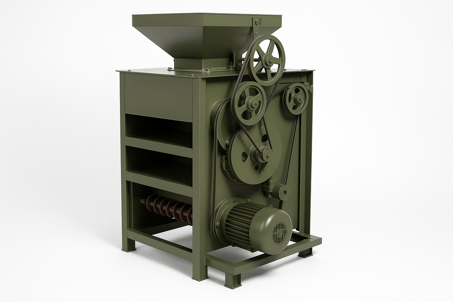 Semi Automatic Rice Rubber Sheller and Polisher, Three Phase